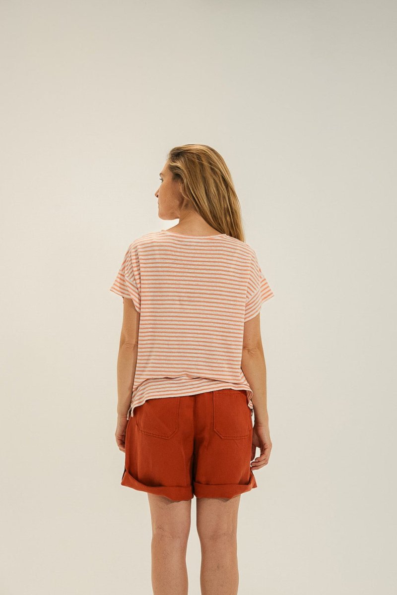 Tshirt rayé avec broderie MILKY - Mat de Misaine