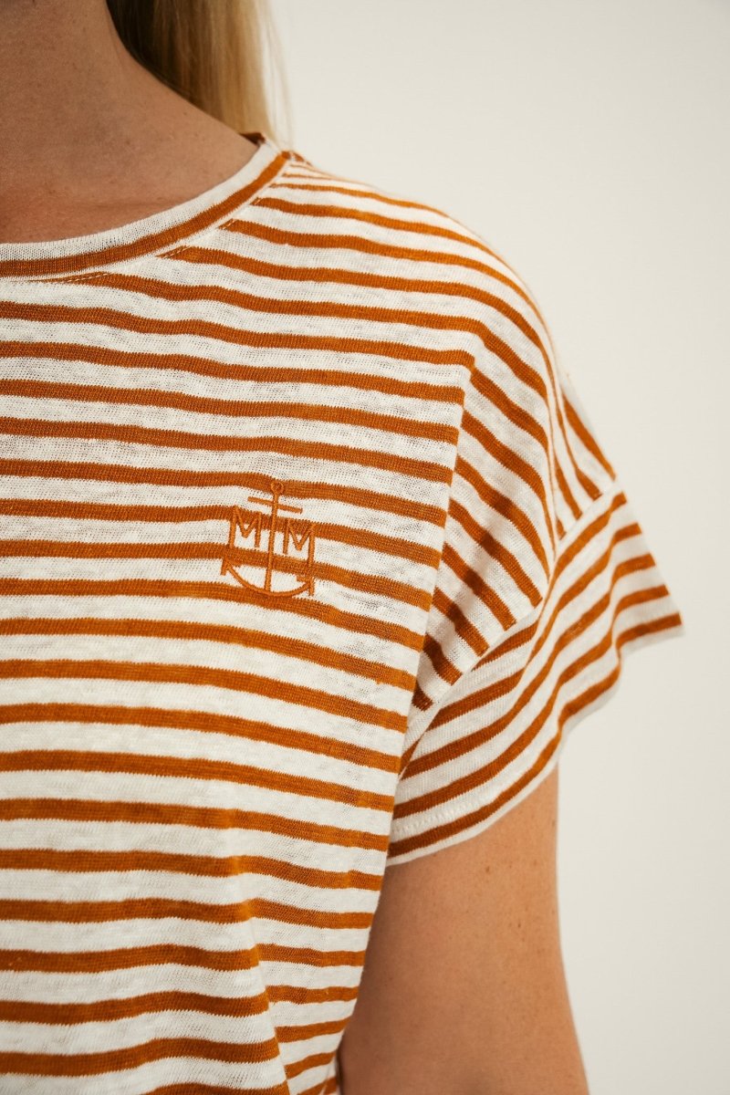 Tshirt rayé avec broderie MILKY. - Mat de Misaine