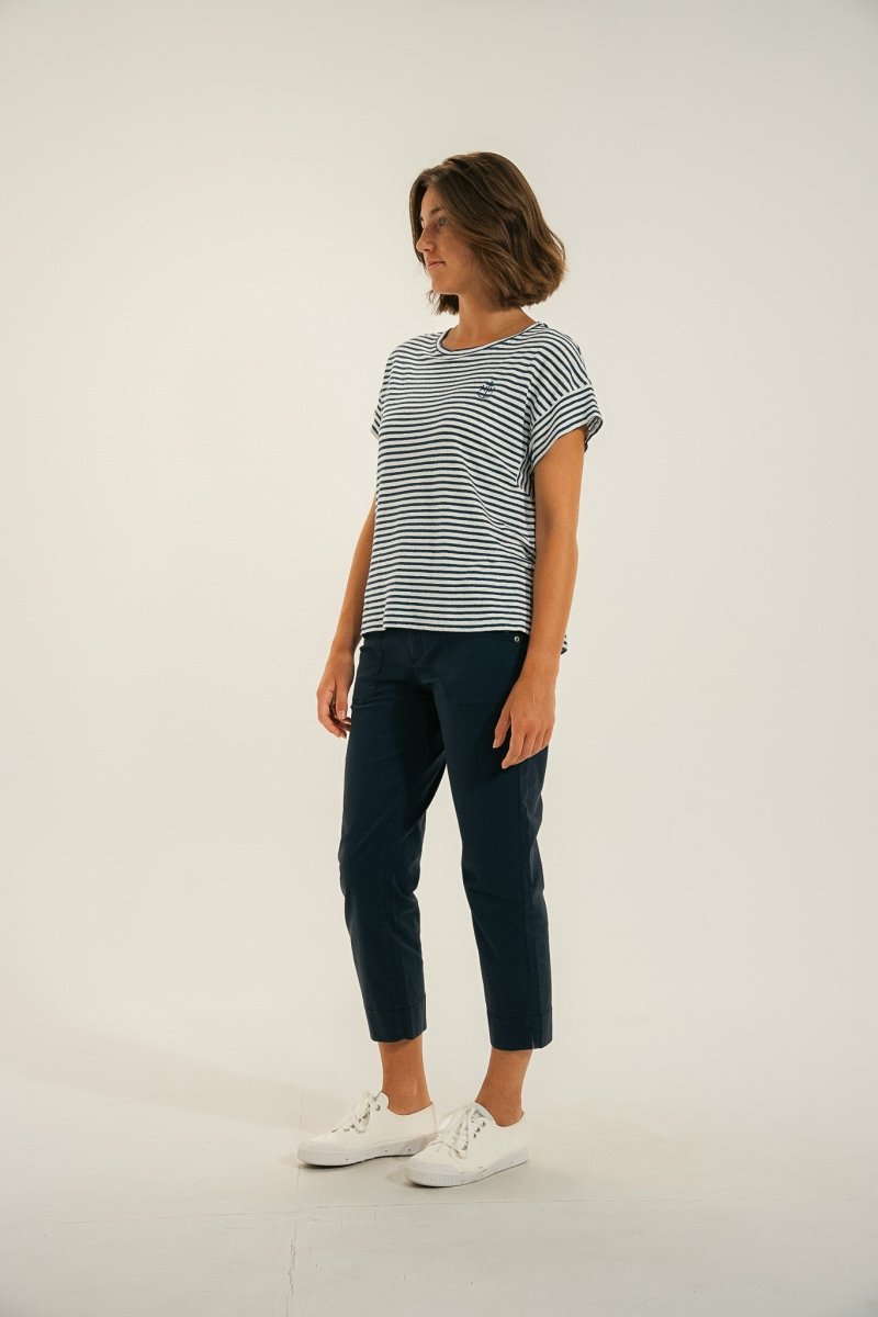 Tshirt rayé avec broderie MILKY - Mat de Misaine