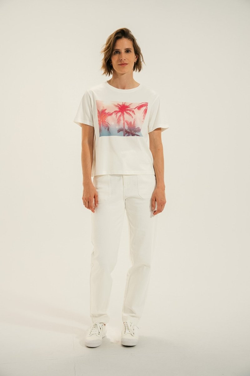 Tshirt sérigraphie palmier MILOU - Mat de Misaine