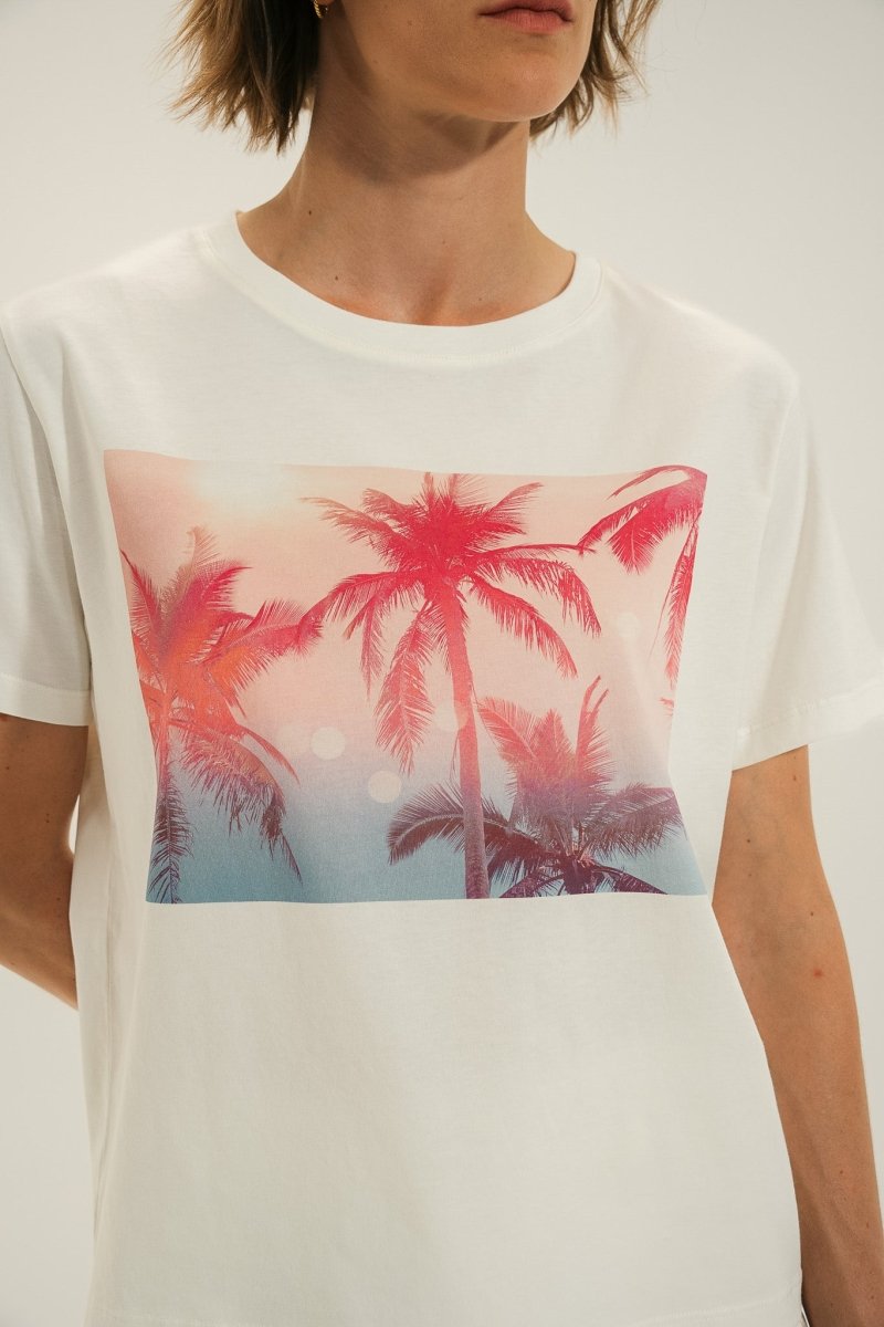 Tshirt sérigraphie palmier MILOU - Mat de Misaine