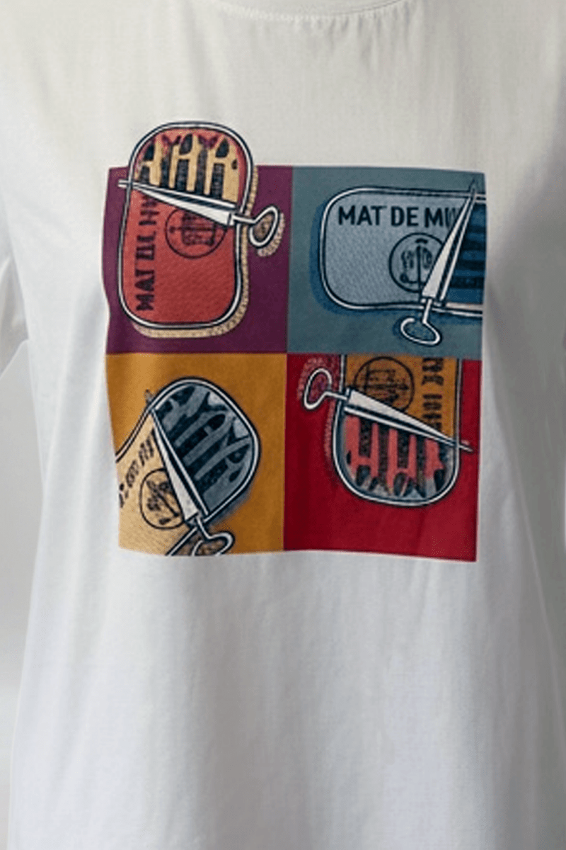 Tshirt sérigraphie sardines MILOU - Mat de Misaine