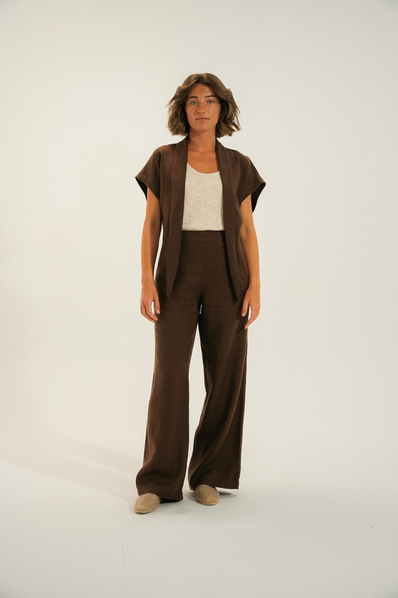 veste en lin sans manches VOLTA - Mat de Misaine