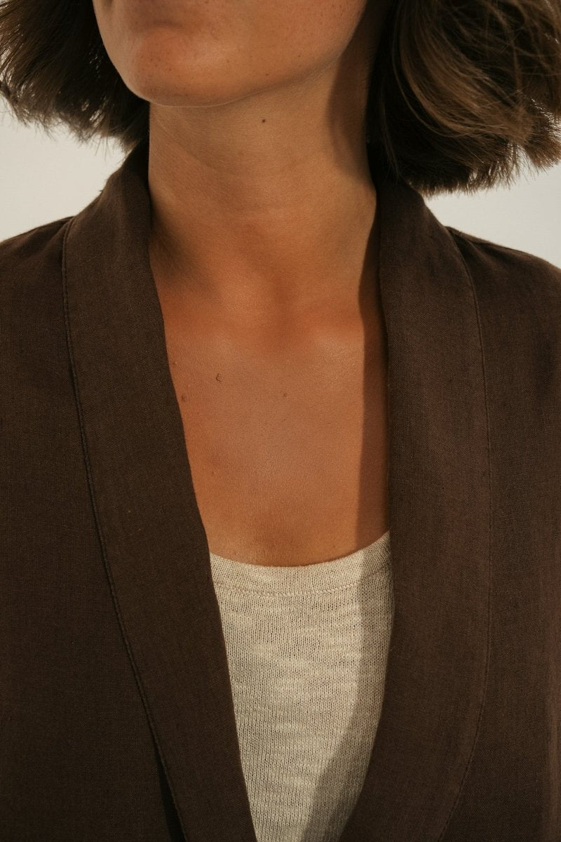 veste en lin sans manches VOLTA - Mat de Misaine