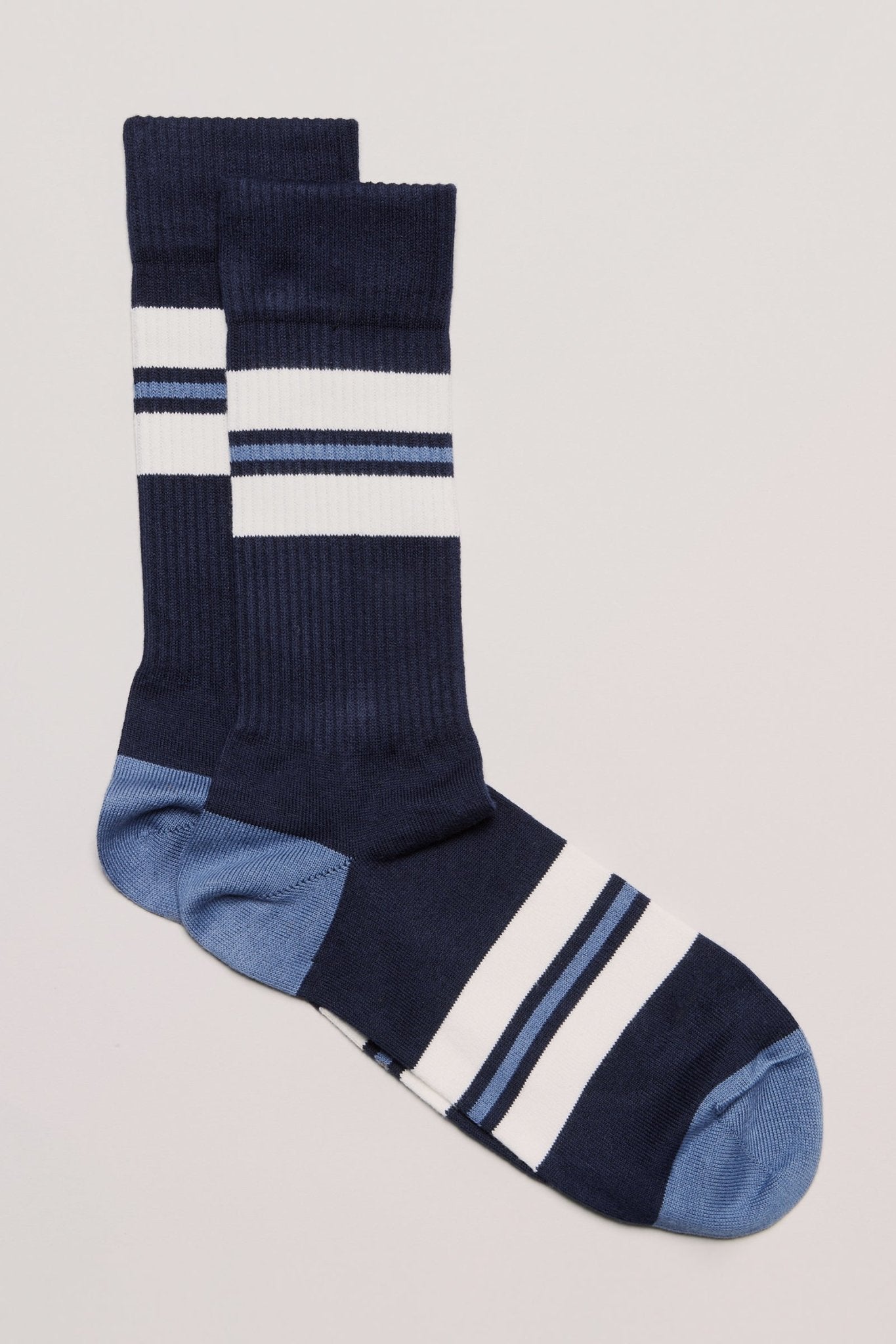 Chaussettes rayées en coton egyptien