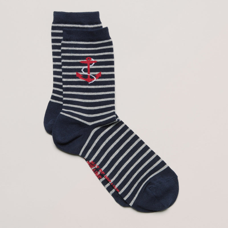 Chaussettes rayées marine
