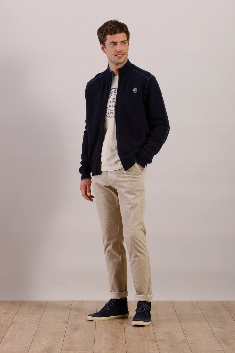 Cardigan zippé avec coudières - Mat de Misaine