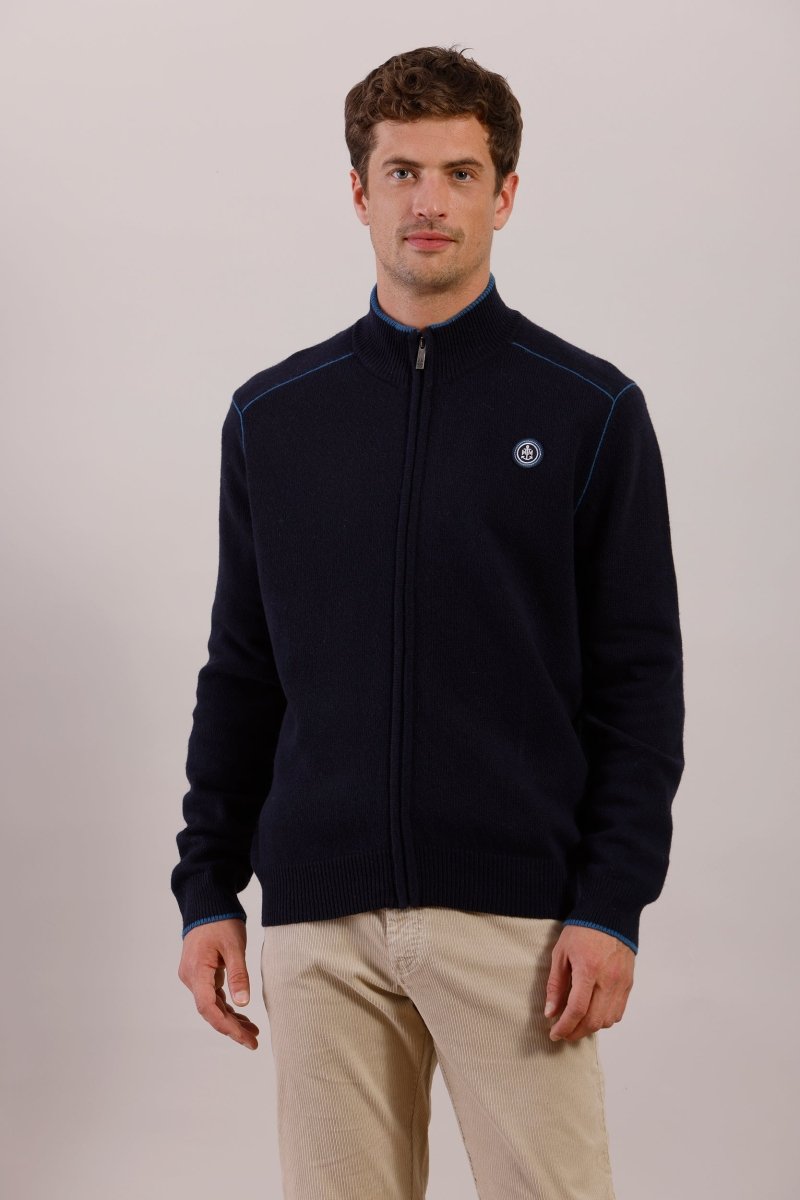Cardigan zippé avec coudières - Mat de Misaine
