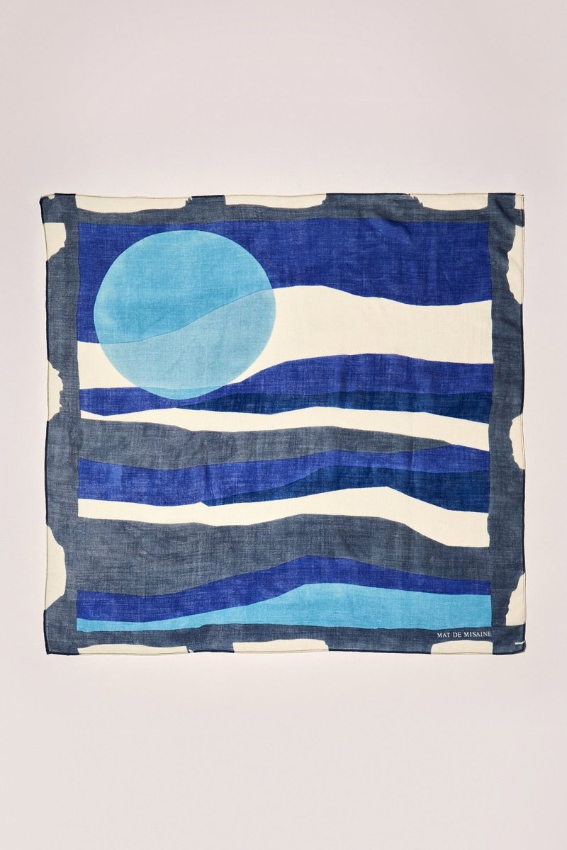 Carré en laine motif mer - Mat de Misaine