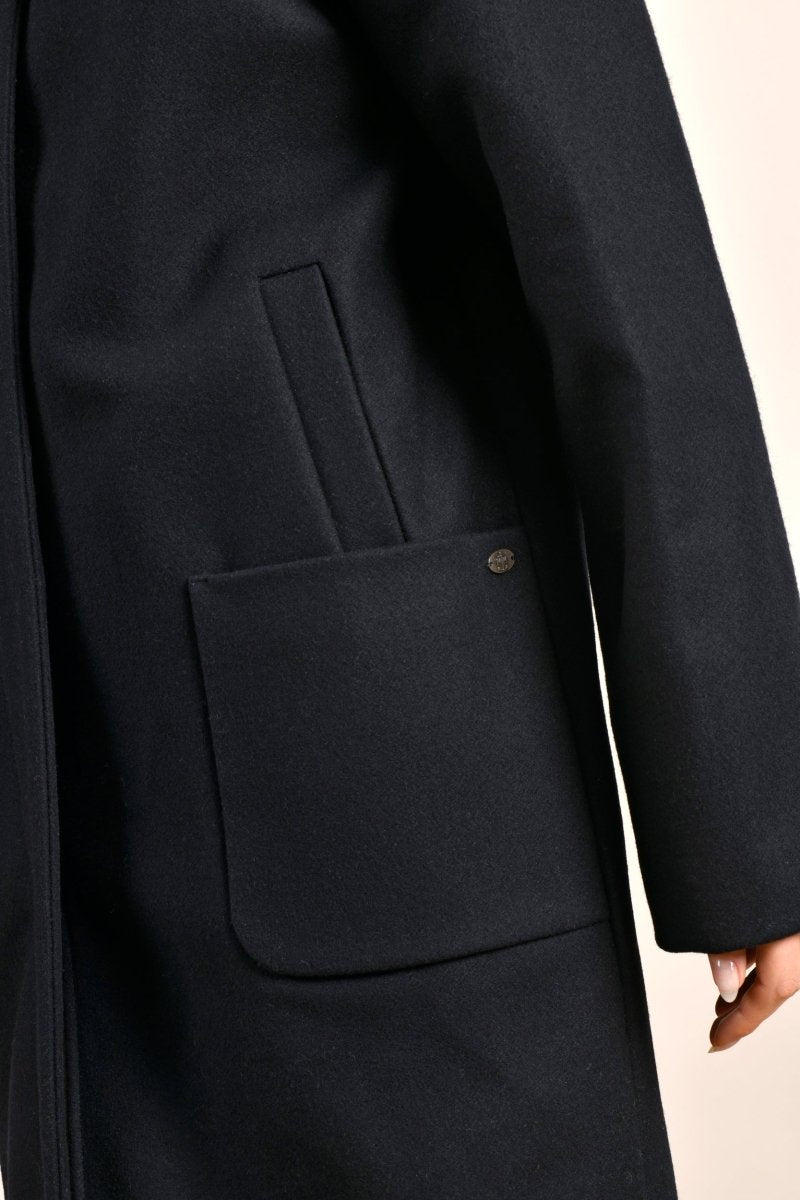 Duffle-coat en laine avec doublure imprimée - Mat de Misaine