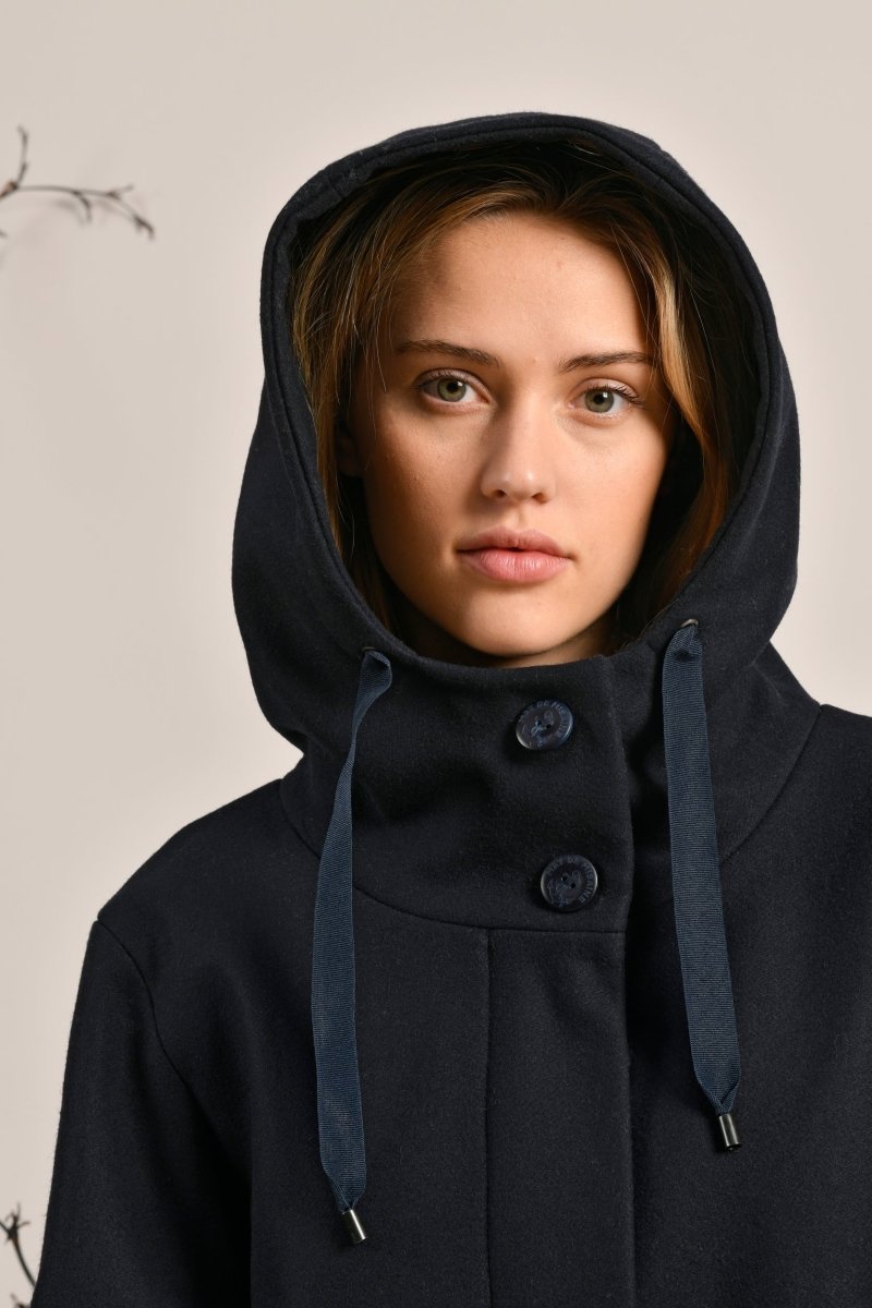Duffle-coat en laine avec doublure imprimée - Mat de Misaine