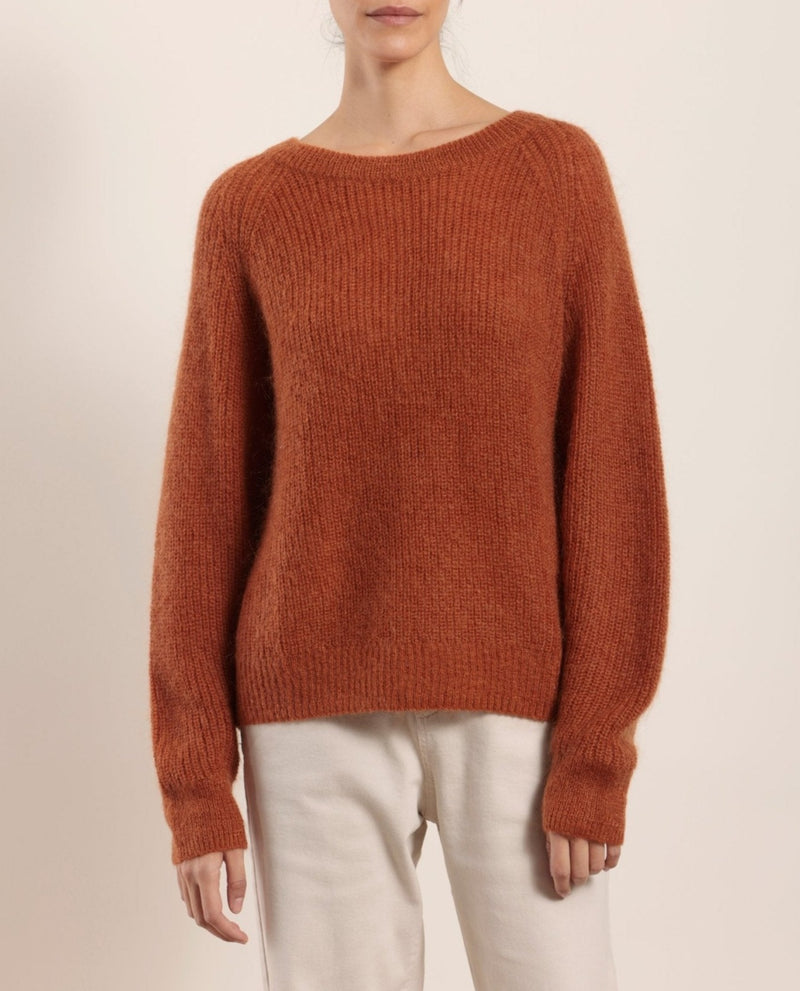 Pull avec dos boutonné en mohair