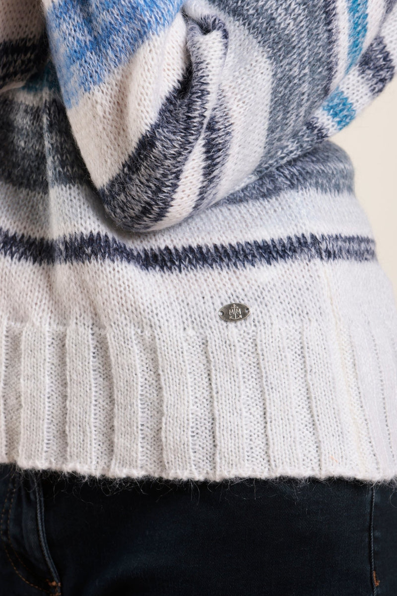 Pull rayé multicolore