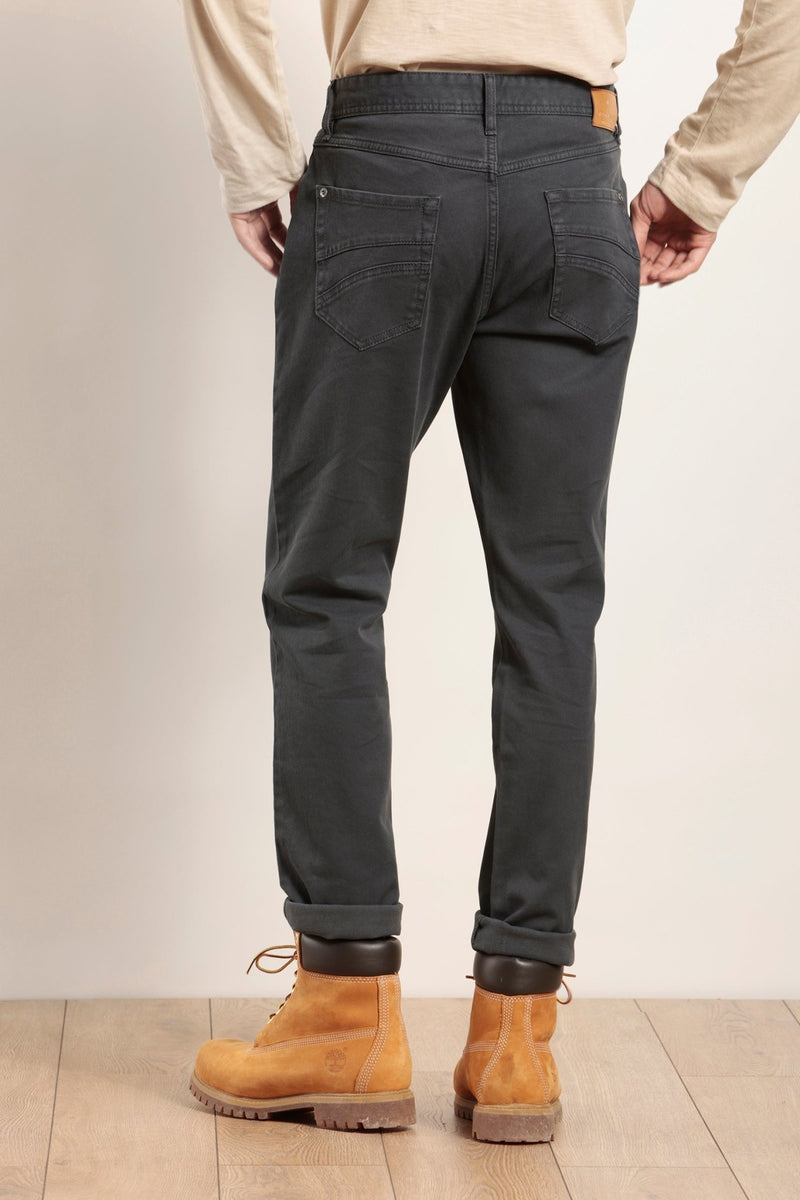 Pantalon 5 poches en drill de coton bio