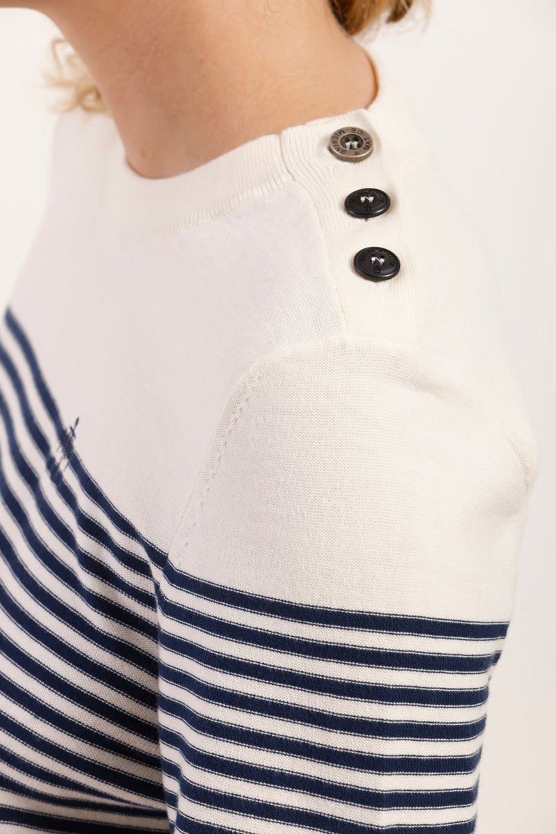 Pull marin rayé en coton bio