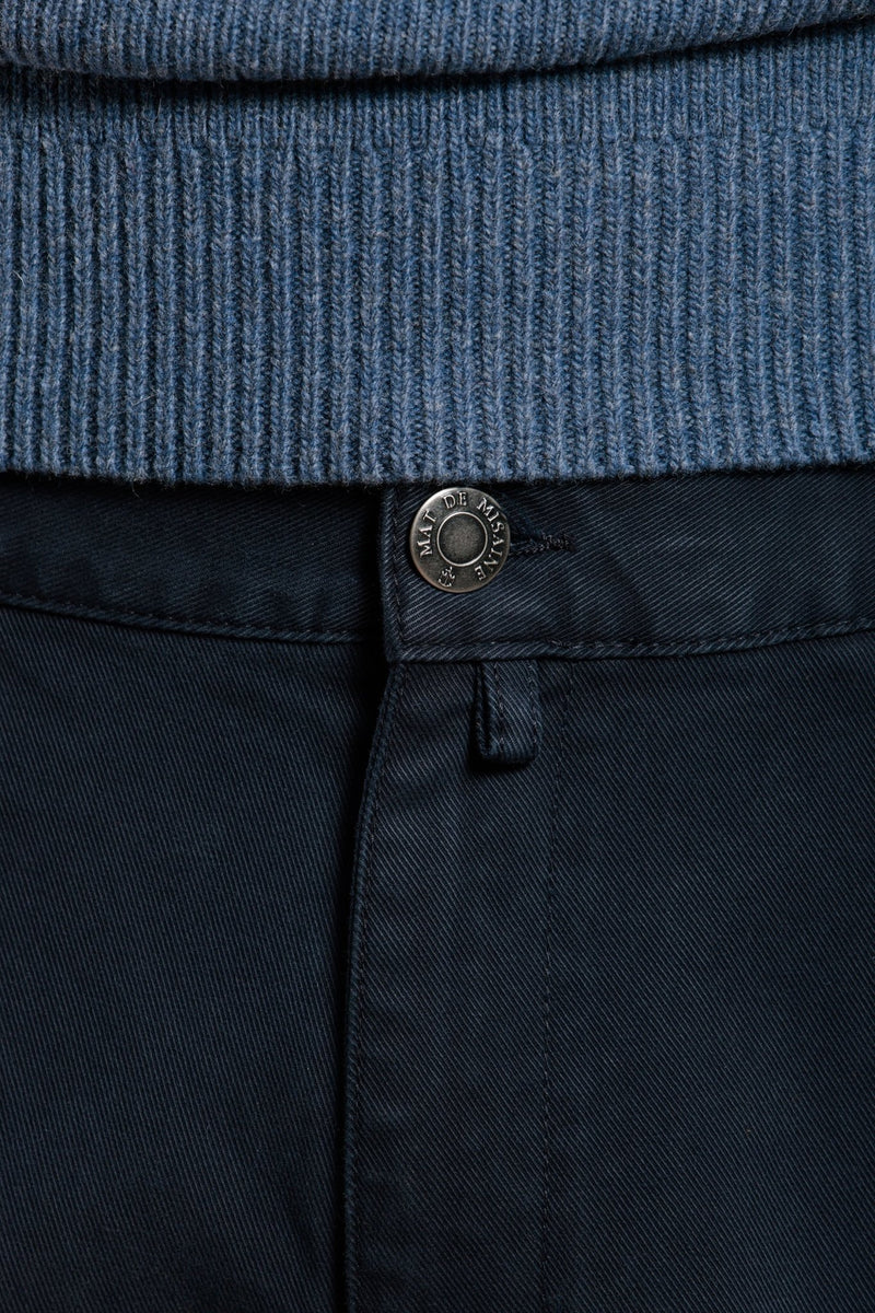 Pantalon chino taille élastiquée en drill de coton bio
