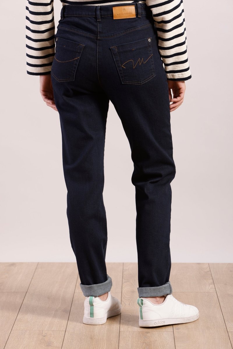 Jean droit taille élastiquée écoresponsable - Mat de Misaine