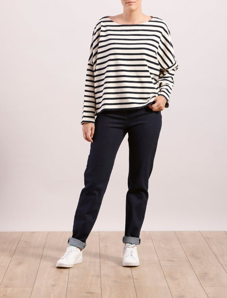 Jean droit taille élastiquée écoresponsable - Mat de Misaine