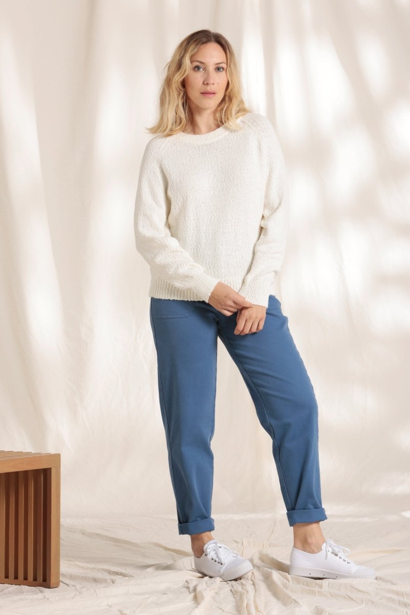 Pantalon taille élastiquée en denim - Mat de Misaine