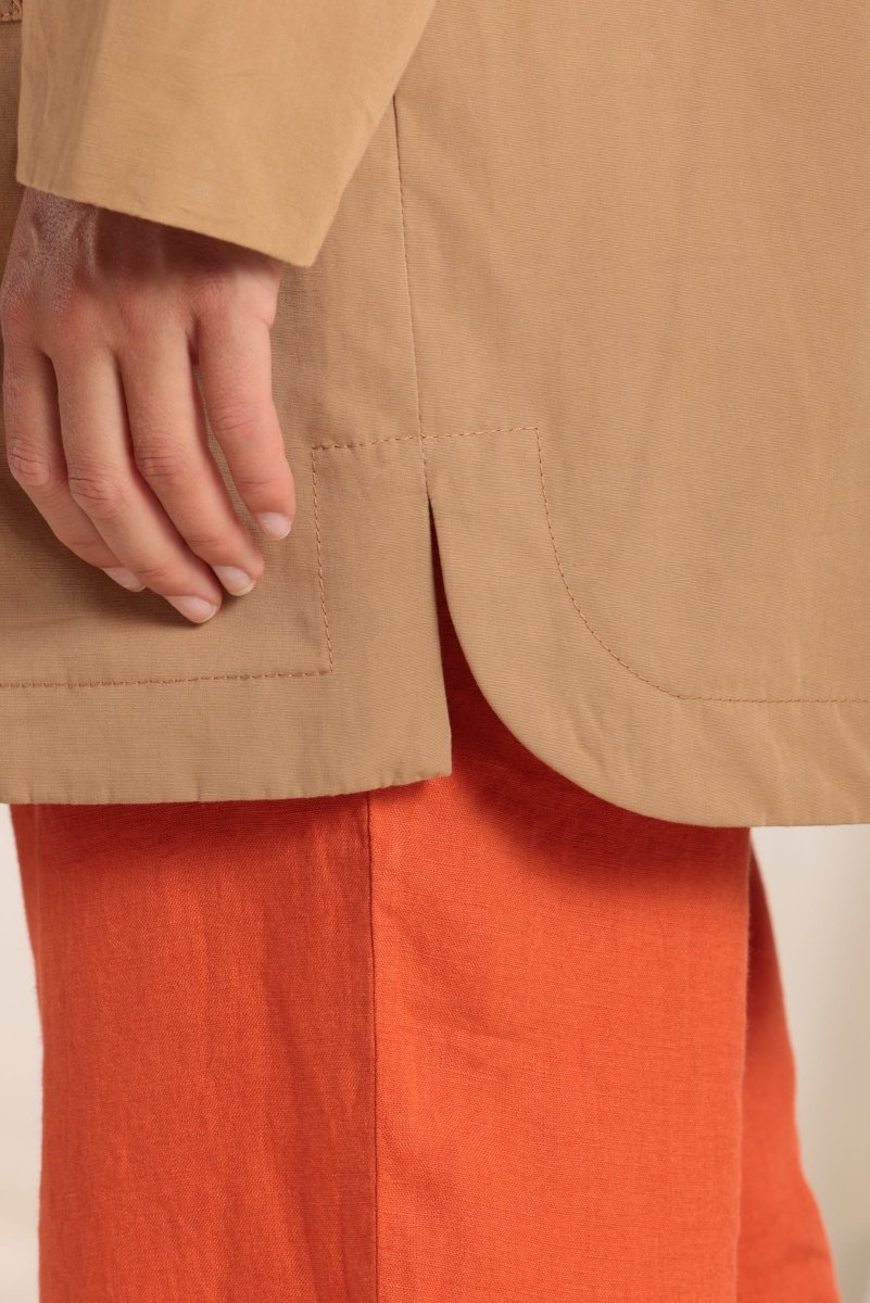 Parka oversize déperlante en coton/lin - Mat de Misaine