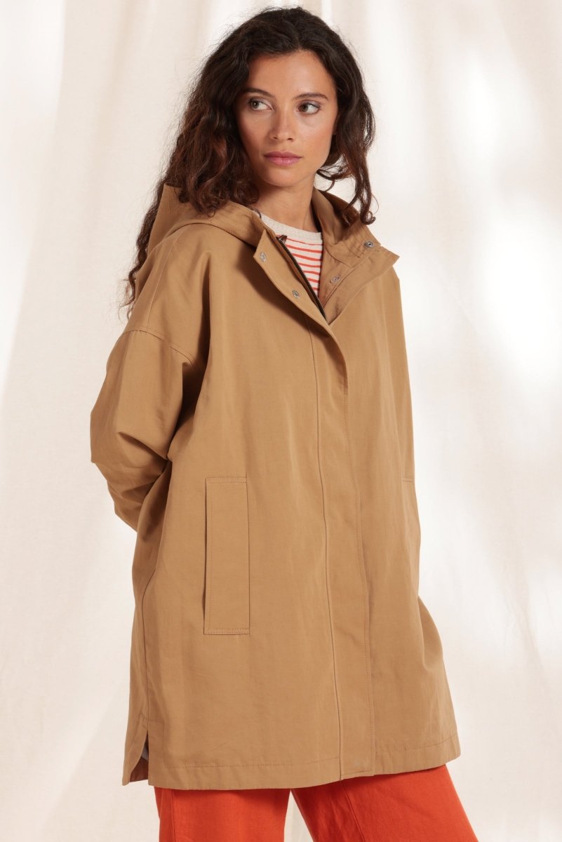 Parka oversize déperlante en coton/lin - Mat de Misaine