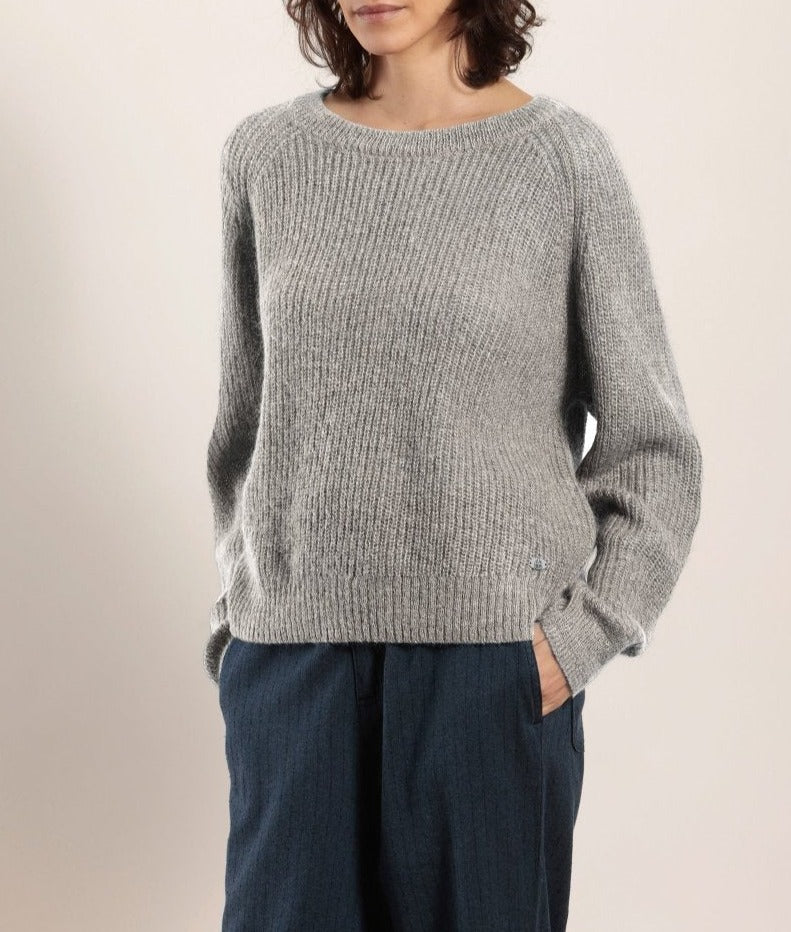 Pull avec dos boutonné en mohair - Mat de Misaine