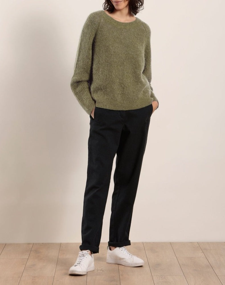 Pull avec dos boutonné en mohair - Mat de Misaine