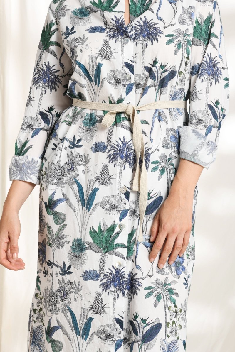 Robe chemise tissu Liberty en coton bio - Mat de Misaine