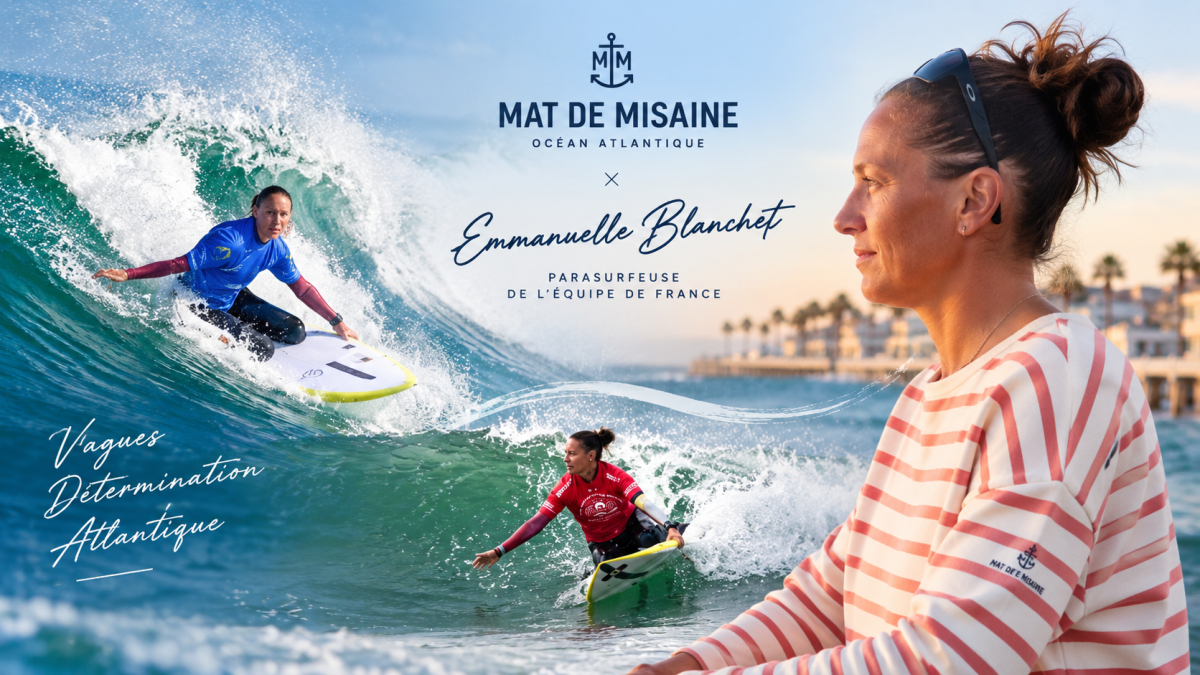 Mât de Misaine aux côtés d'Emmanuelle Blanchet, parasurfeuse de l'équipe de France - Mat de Misaine