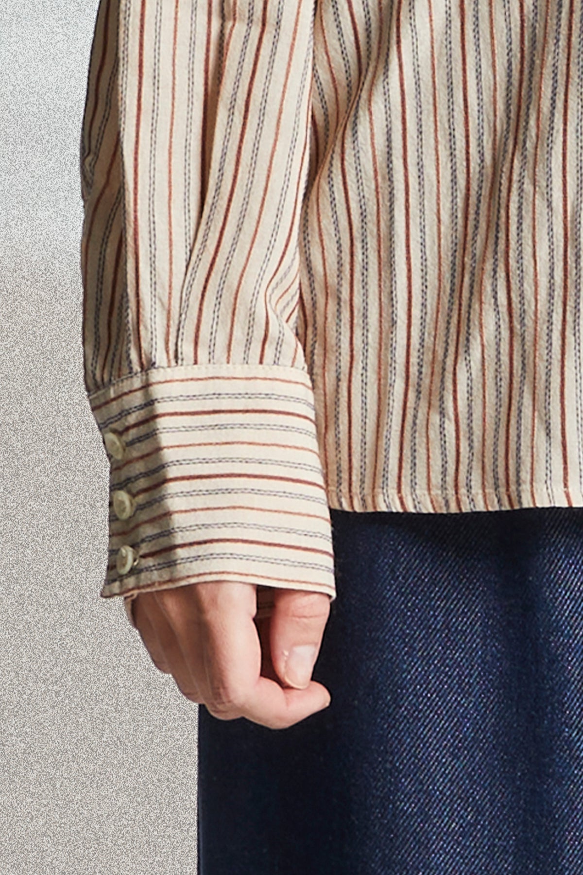 CADENE collarless shirt