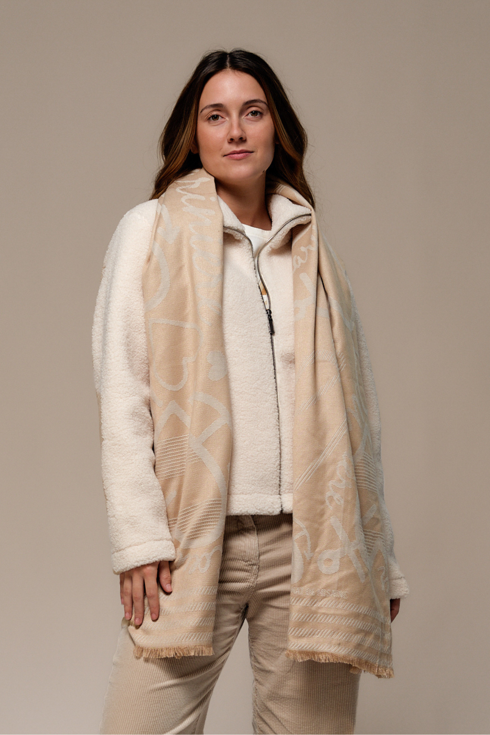 Écharpe COEUR en jacquard