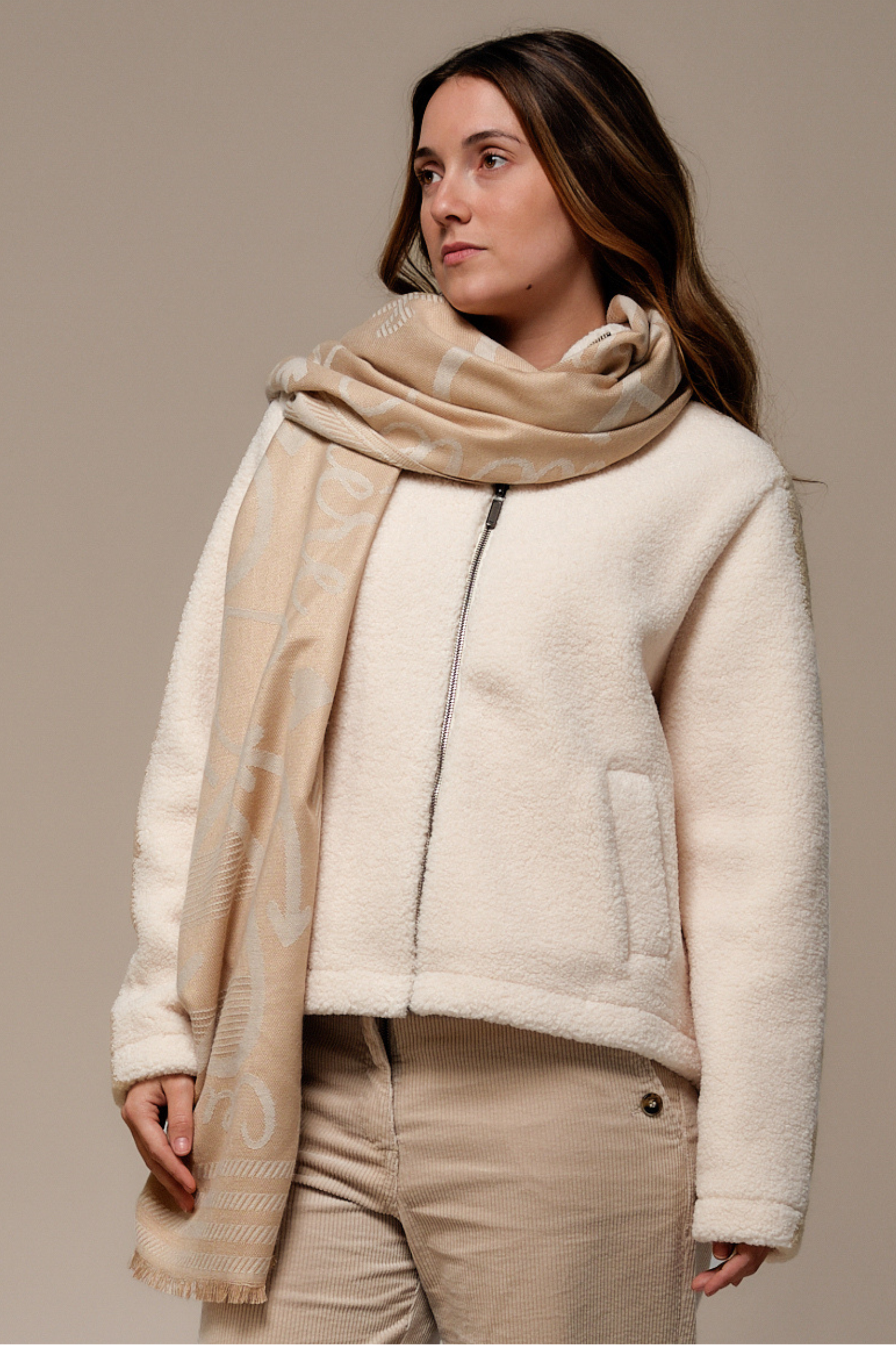 Écharpe COEUR en jacquard