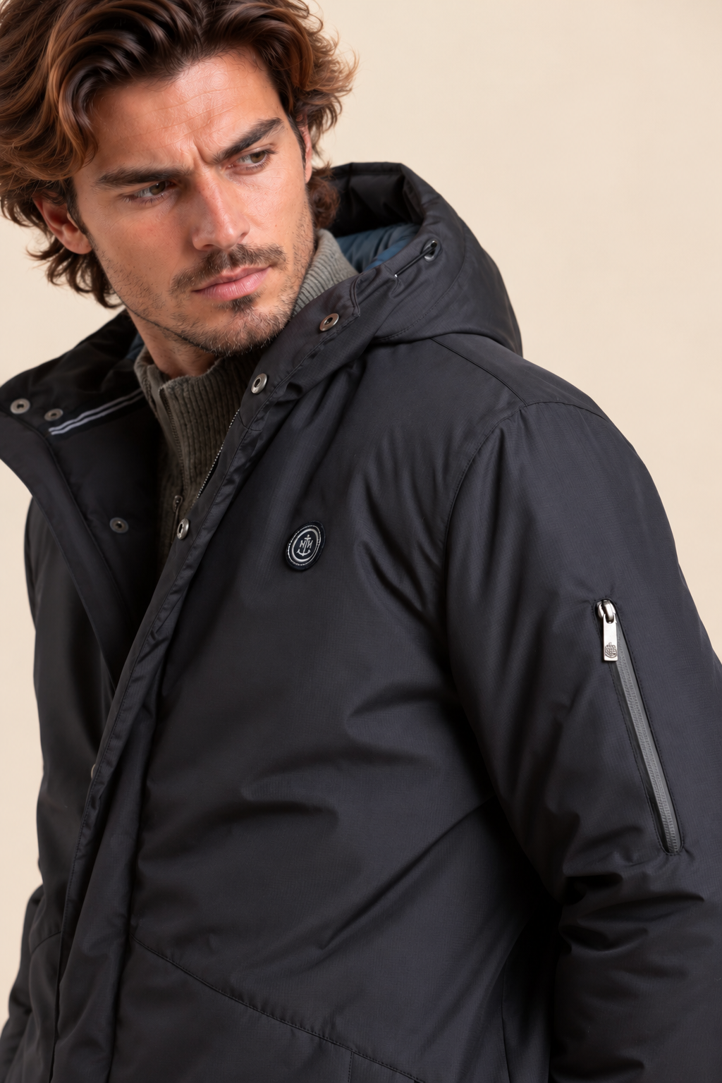 HAQUA water-repellent parka with hood