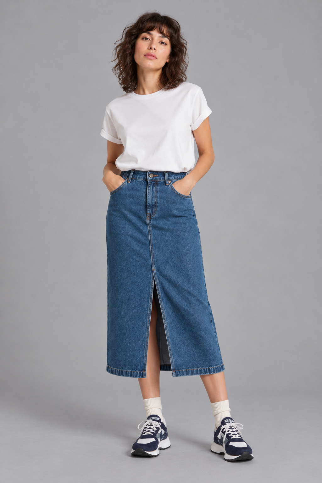 Jupe longue en denim JASPER