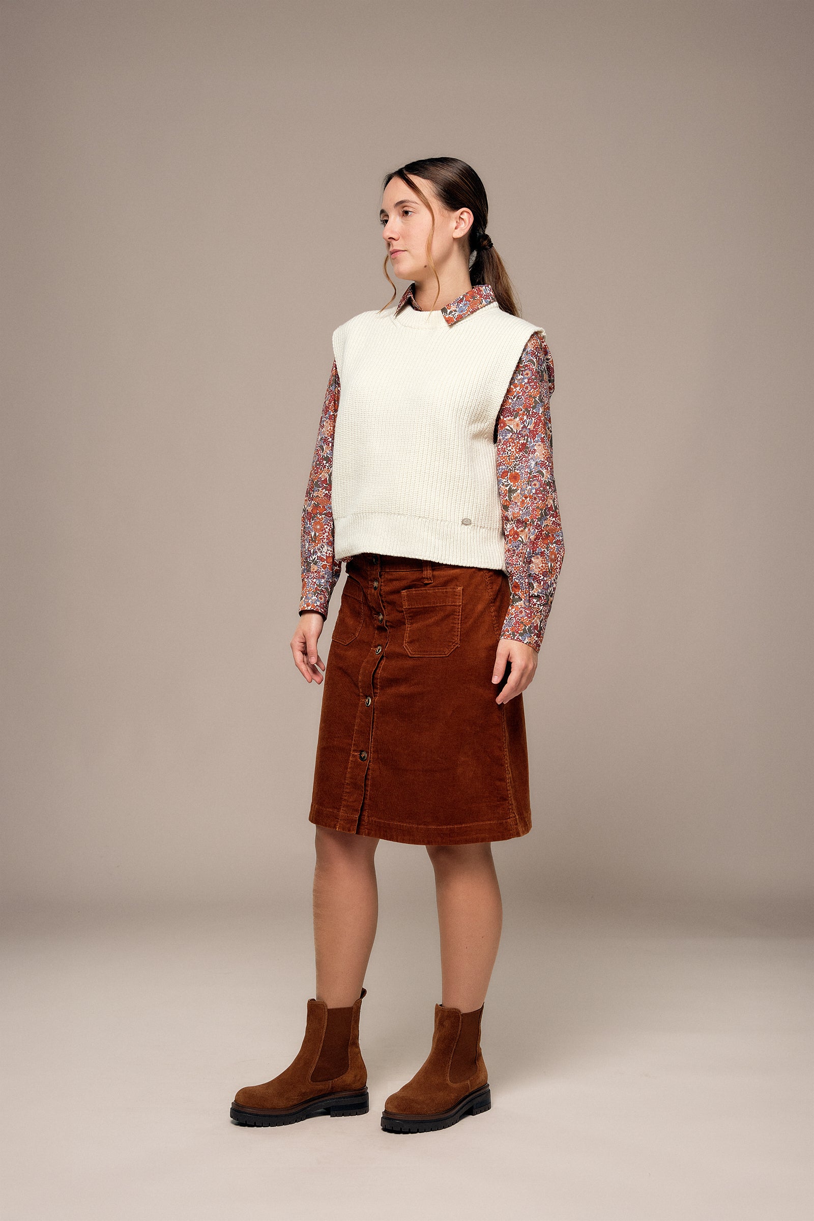 Jupe courte en velours JURA