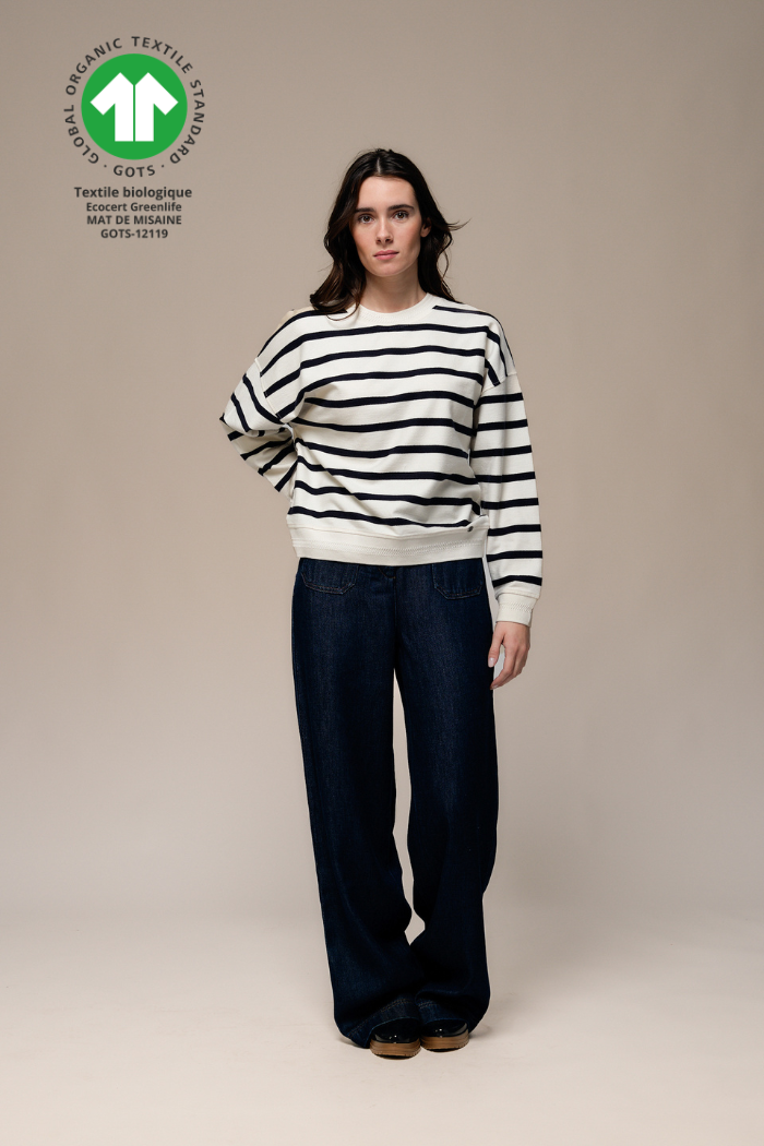 MIKELI Striped Sweatshirt