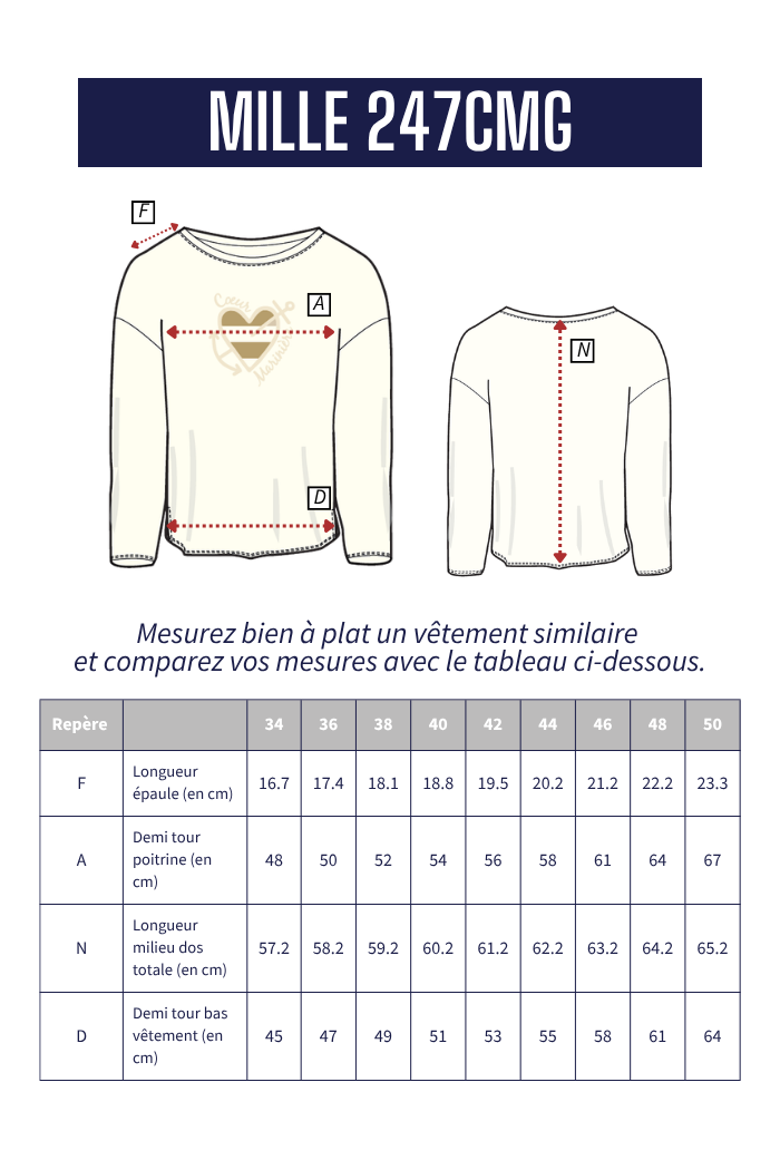 T-shirt brodée MILLE