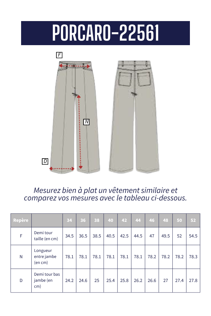 Pantalon large PORCARO