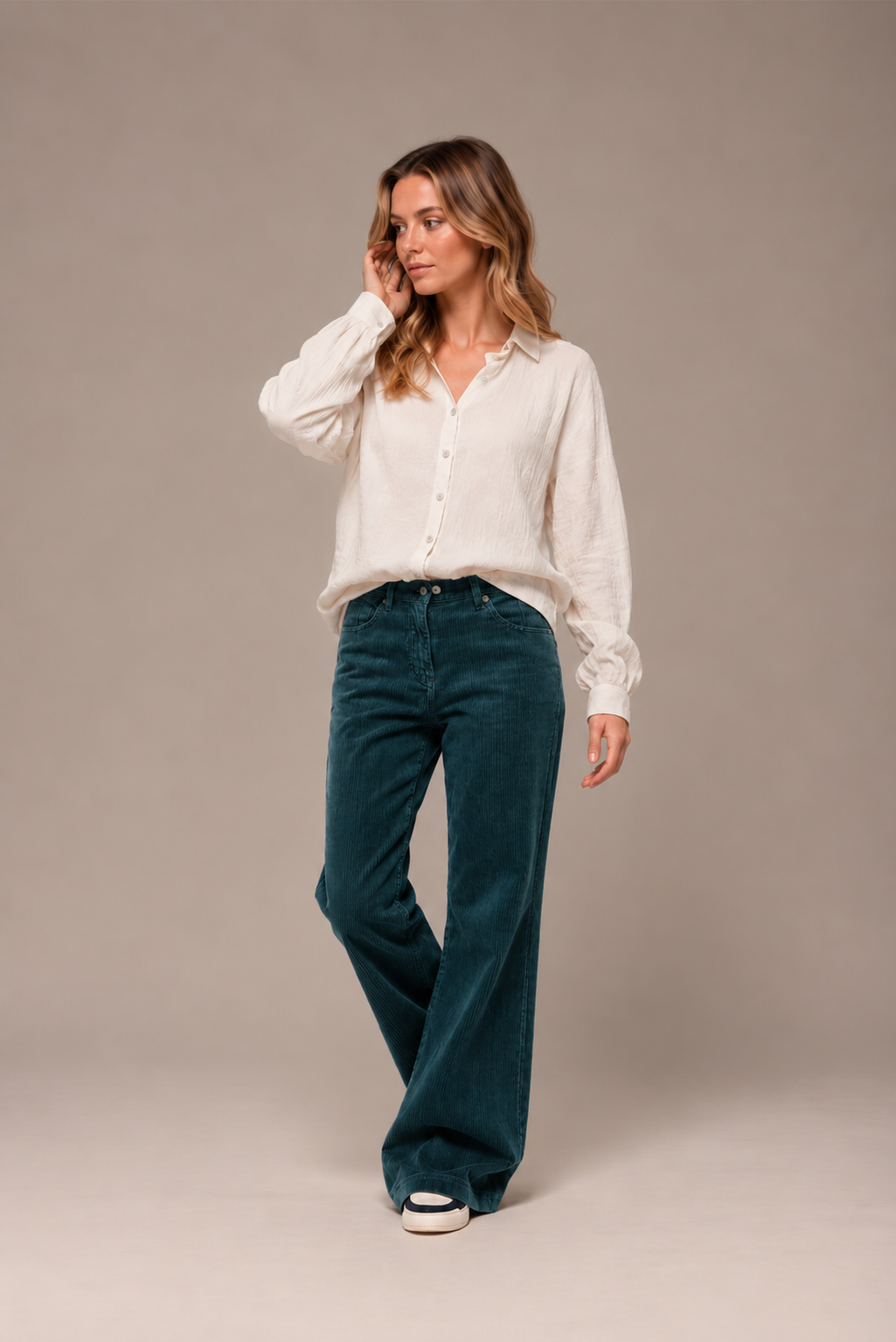 PLOUESCAT corduroy trousers.