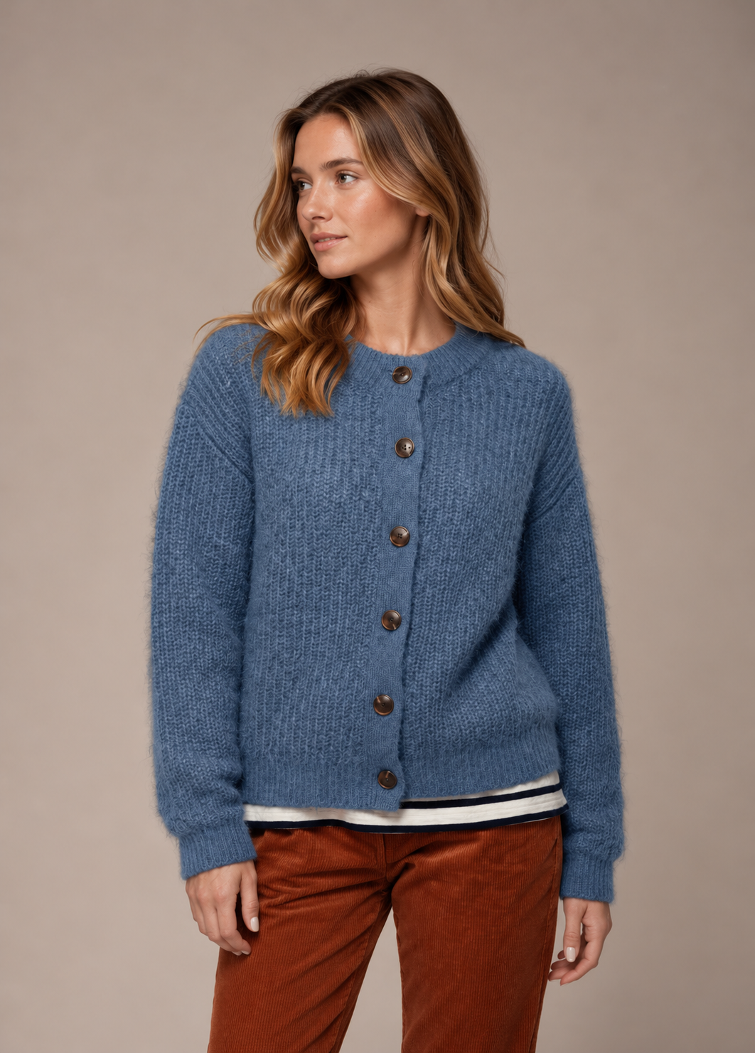 Cardigan boutonné THEA.