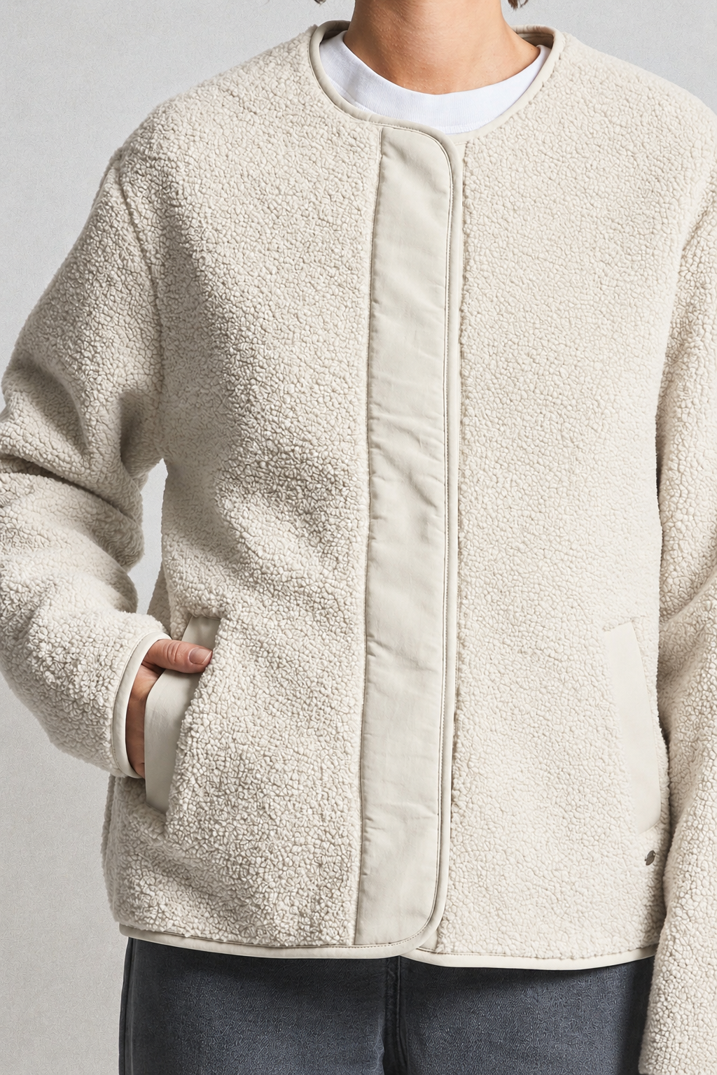SHIP collarless jacket