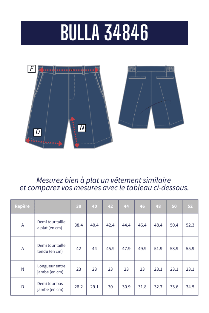 Bermuda à pinces BULLA - Mat de Misaine