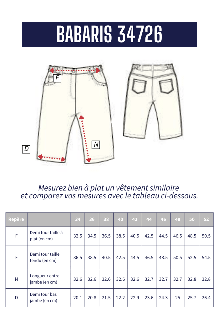 Bermuda BABARIS - Mat de Misaine