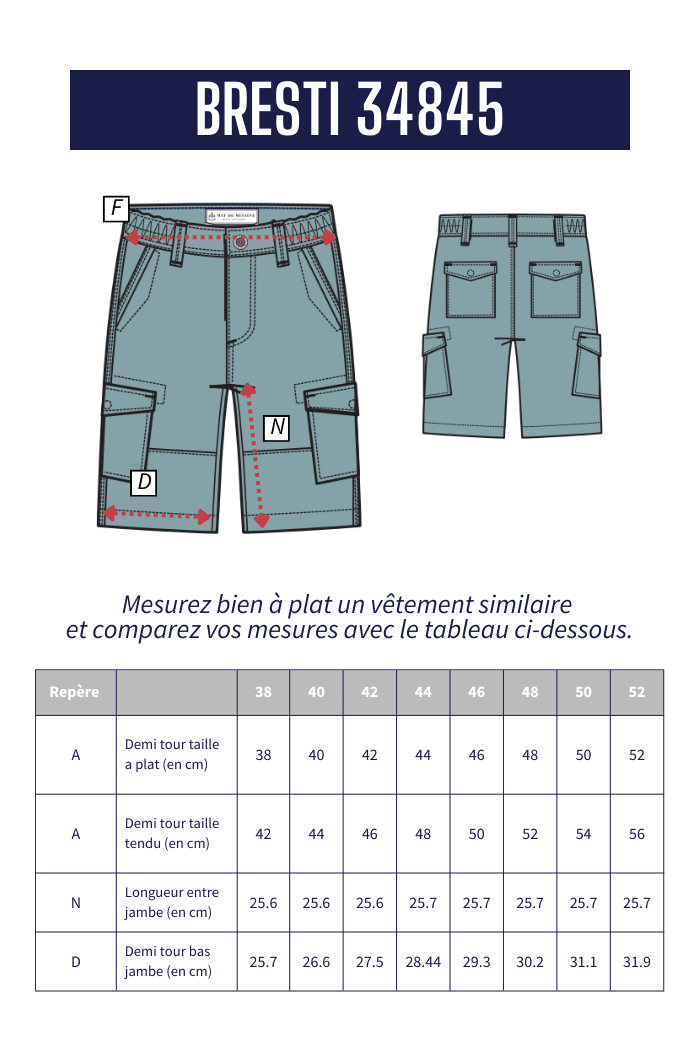 Bermuda élastiqué BRESTI - Mat de Misaine