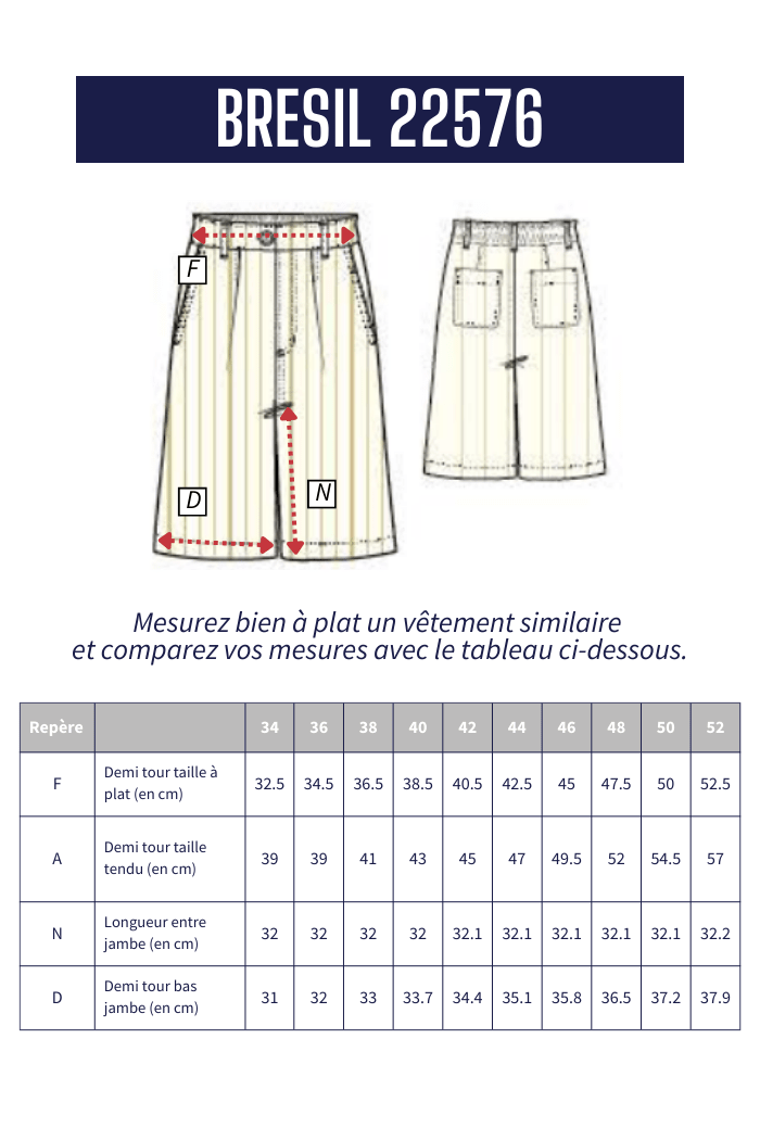 Bermuda élastiqué dos en jacquard BRESIL - Mat de Misaine