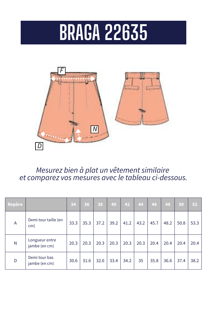 Bermuda en lin BRAGA - Mat de Misaine