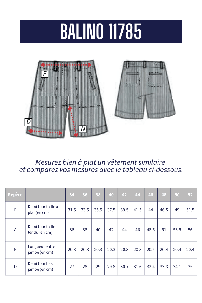 Bermuda rayé BALINO - Mat de Misaine