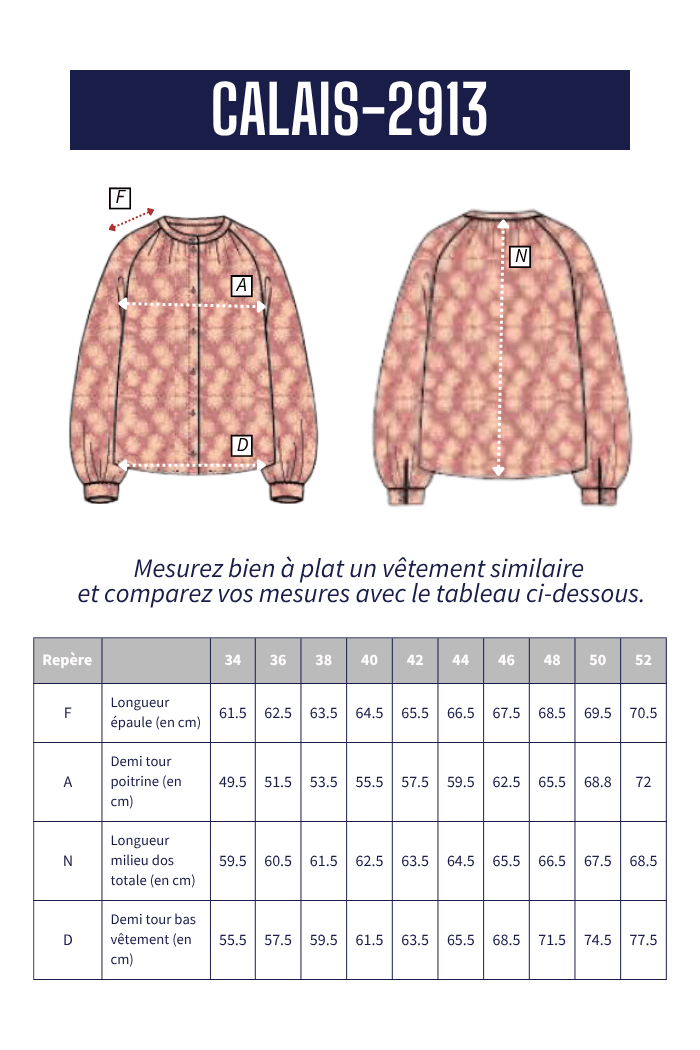 Blouse imprimé CALAIS - Mat de Misaine