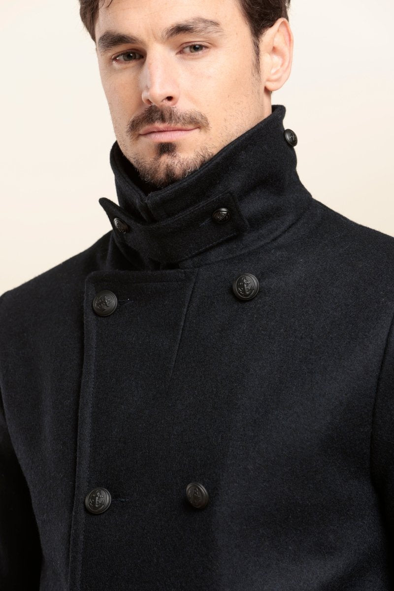 Caban en laine marine Mat de Misaine - Main Image