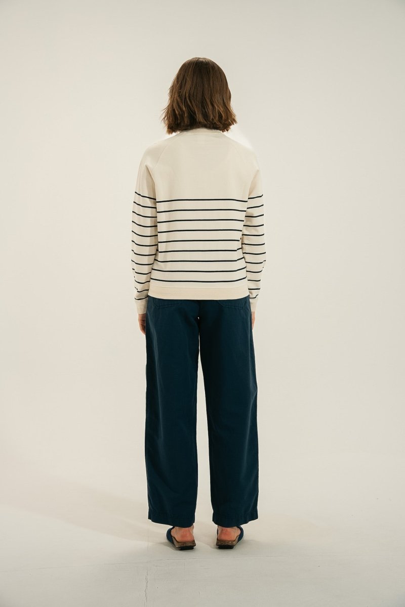 Cardigan rayé zippé MAYA - Mat de Misaine